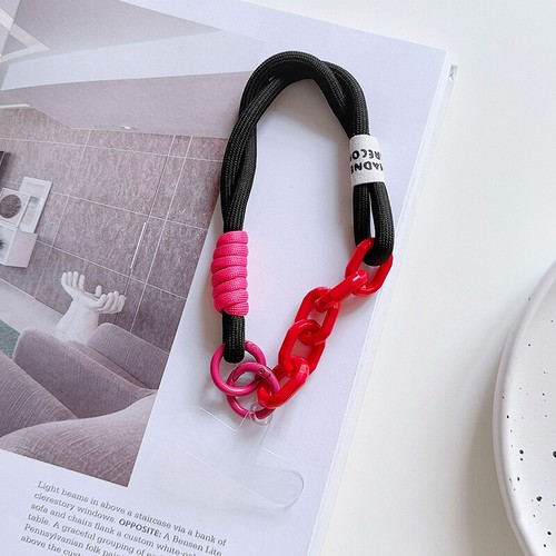 Colorful Nylon Phone Chain Key Rings Card Keychain Bracelet Cell Phone - 第 10/16 張圖片