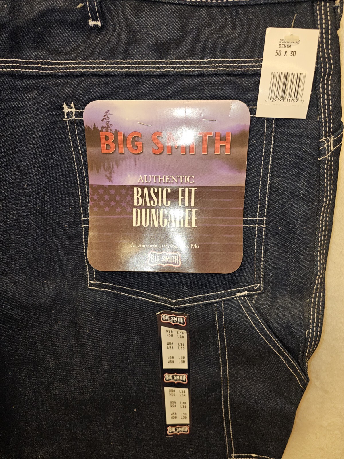 NEW NWT Vintage Big Smith Authentic Basic Fit Dun… - image 2