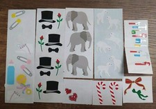Mrs. Grossman's Sticker Lot Full Partial Sheets Candy Canes Lamb Elephant Baby