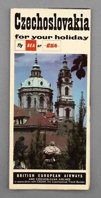 BEA BRITISH EUROPEAN AIRWAYS & CSA CZECHOSLOVAKIA BROSCHÜRE KOMET 4B BILD 1962