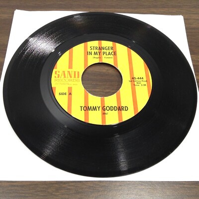45 Vinyl Record - TOMMY GODDARD - Stranger In My Place / Just Another Lie