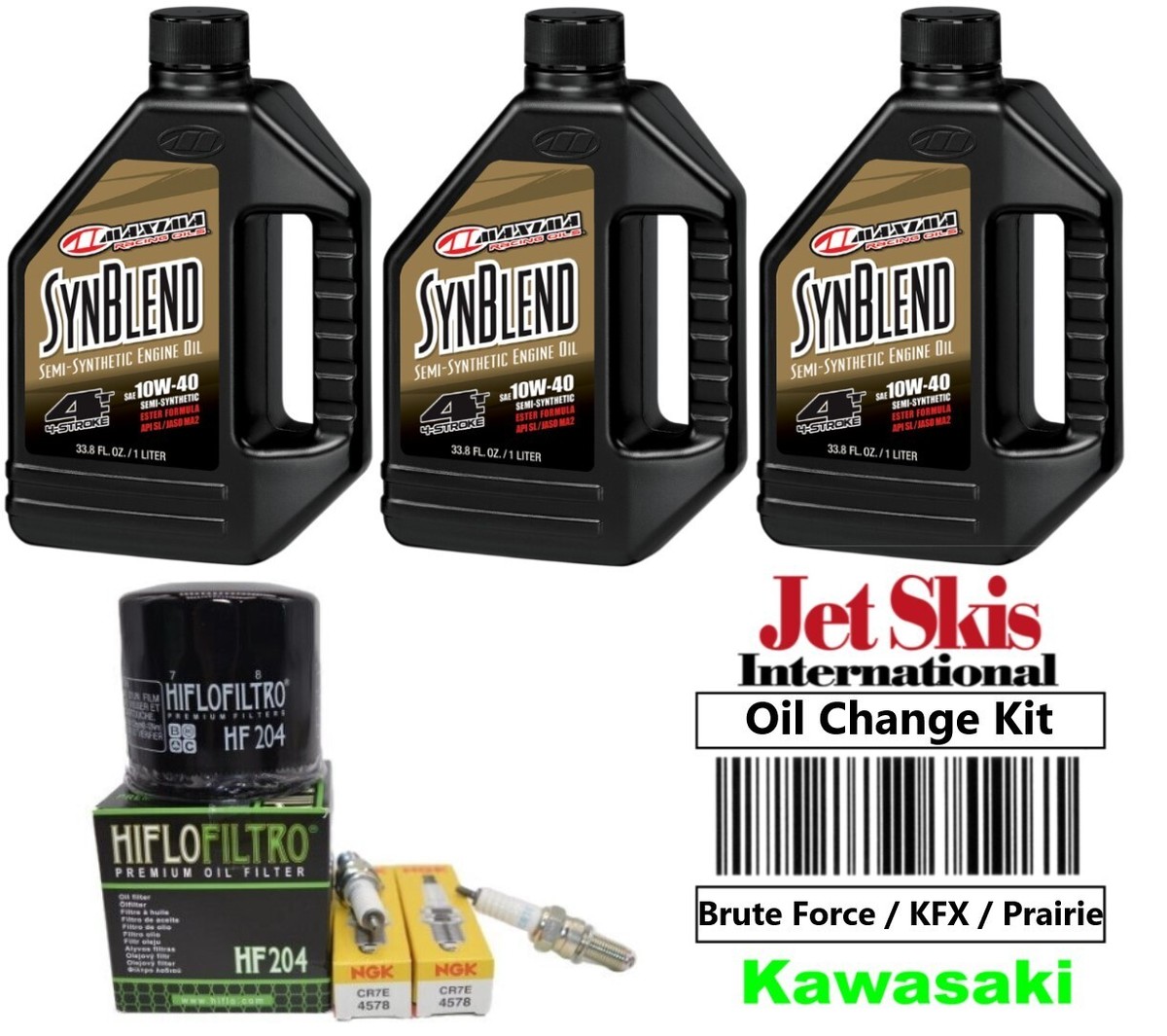 Synthetic Blend Oil change Kit for Kawasaki Prairie 650 700 Brute