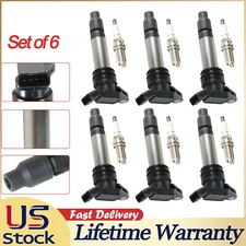 6X Ignition Coil & Iridium Spark Plug for Volvo S60 S80 XC60 XC70 XC90 UF594