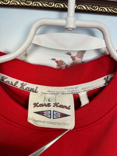 Vintage Karl Kani Baseball Jersey Hip Hop Rap Red Tee Over Print Philadelphia L - Picture 8 of 14