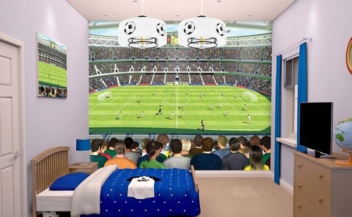 Fußball Soccer 3 Bälle Decken Pendelleuchte Leuchte für Kinder Jungen Mädchen Zimmer - Schwarz - Bild 4 von 5