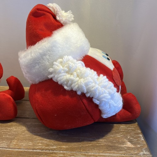 Vintage Weihnachten Plüsch Handarbeit Weihnachtsmann Frau Claus 70er EUC EICHE Unikat - Bild 8 von 14