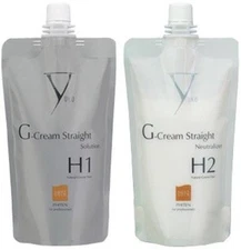 Yuko G Cream Straight Natural Coarse Hair Solution  H1 + H2