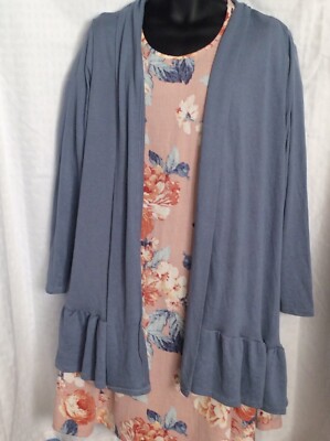 Plus size PIECE Belle by Belldini Women's Long Cardigan Sweater