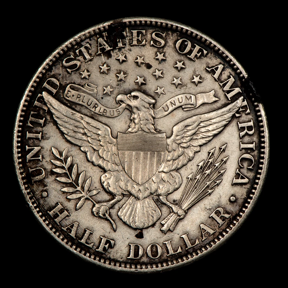 1908 50c Barber Silver Half Dollar - UNC Dets - SKU-H3019 - Image 4 of 4