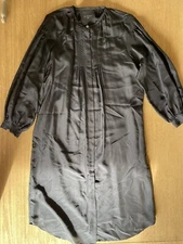 Loup Charmont Corona Mid Length Silk Dress Midnight Blue Size Small BNWT