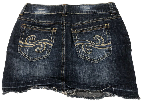Candie's Distressed Mini Denim Jeansrock Größe 1 - Bild 2 von 8
