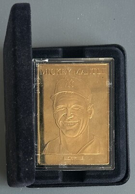 1995 MLB Bronze Limited Edition Mickey Mantle NY Yankees Baseball Card w/  Case