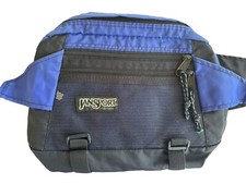 Vintage Jansport Fanny Pack Made in USA Hip Bag 90s Blue/black Wonderland