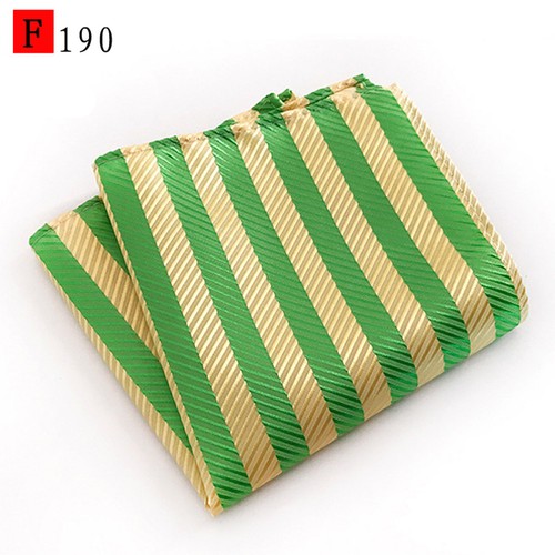 Men Striped Grid Check Polka Dots Hanky Stripe Flower Handkerchief Pocket Square - Picture 11 of 54
