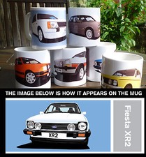 FIESTA XR2 MK1 CAR ART MUG. PERSONALISE IT! 