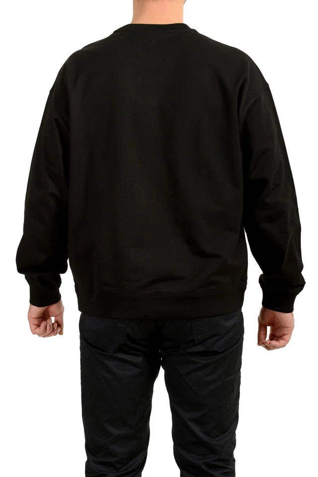 Sudadera Versace Para Hombre Negra Mitchel Fit Logo Estampado Cuello Redondo US 2XL IT 56 Foto 3 de 4