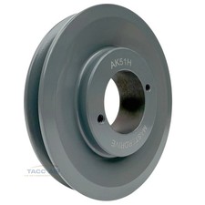 AK51H Cast Iron 5" Single Groove Pulley A Section V Belt 4L For H Bushing