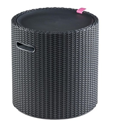 Cooler Side Table 3-in-1 Ice Chest Storage Outdoor Patio Graphite 261019 Keter