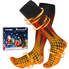 Heated Socks for Men Women, Upgraded 7500mAh*2 Rechargeable Electric Heated S...