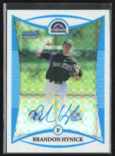 Brandon Hynick 2008 Bowman Chrome X-Fractor Auto /250 C #BCP129 Colorado Rockies