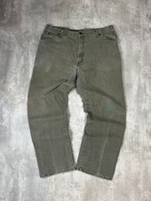 Vintage Dickies Canvas Workwear Carpenter Pants Size 40 Green