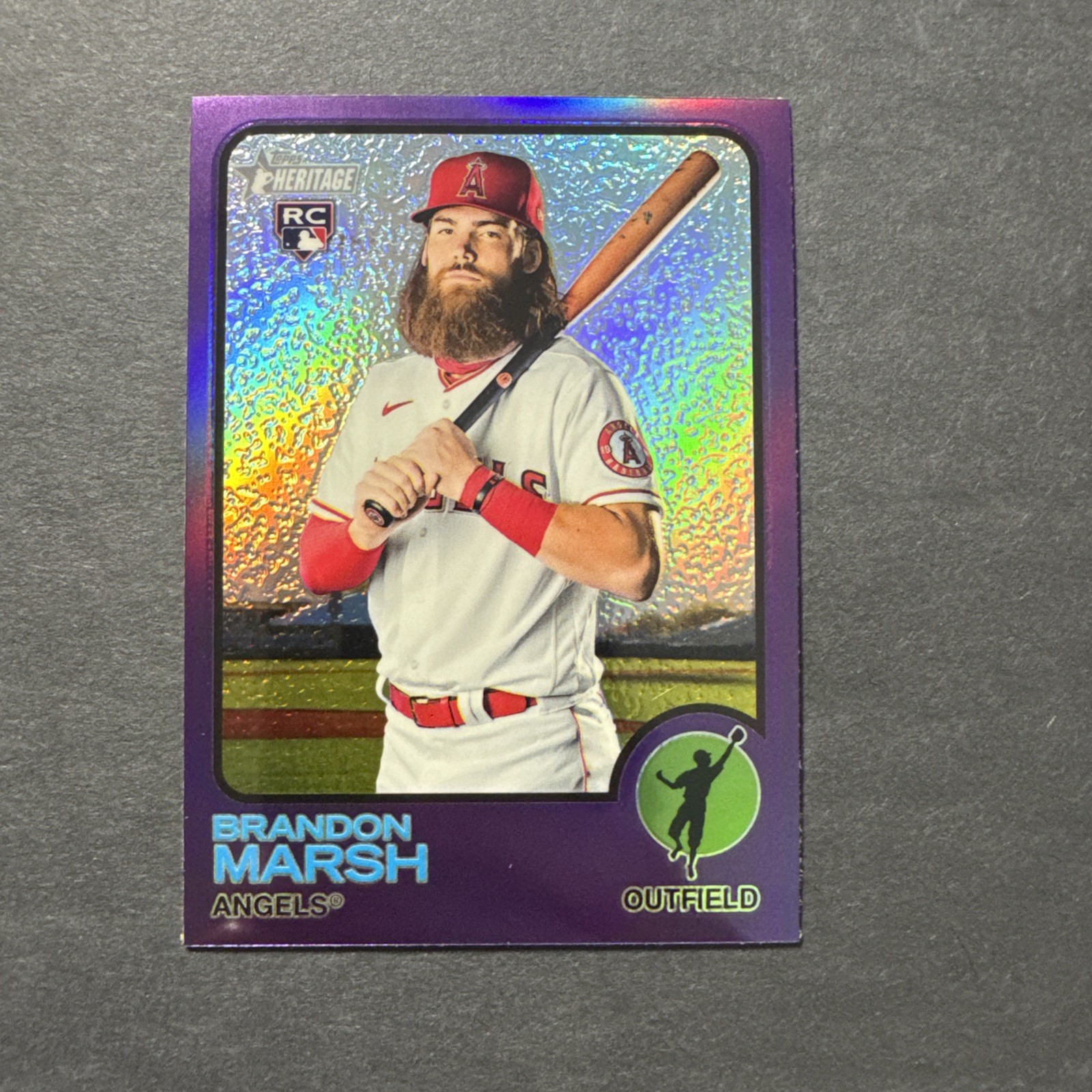 2022 Topps Heritage Brandon Marsh #176 Chrome Purple Refractor (RC)
