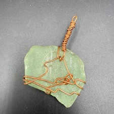 Hawaiian Wire Wrapped Sea Glass Pendant