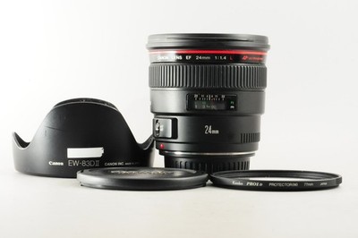 US Stock N Mint Canon EF 24mm F1.4 L USM Wide Angle AF Lens w/Hood Filter #4780