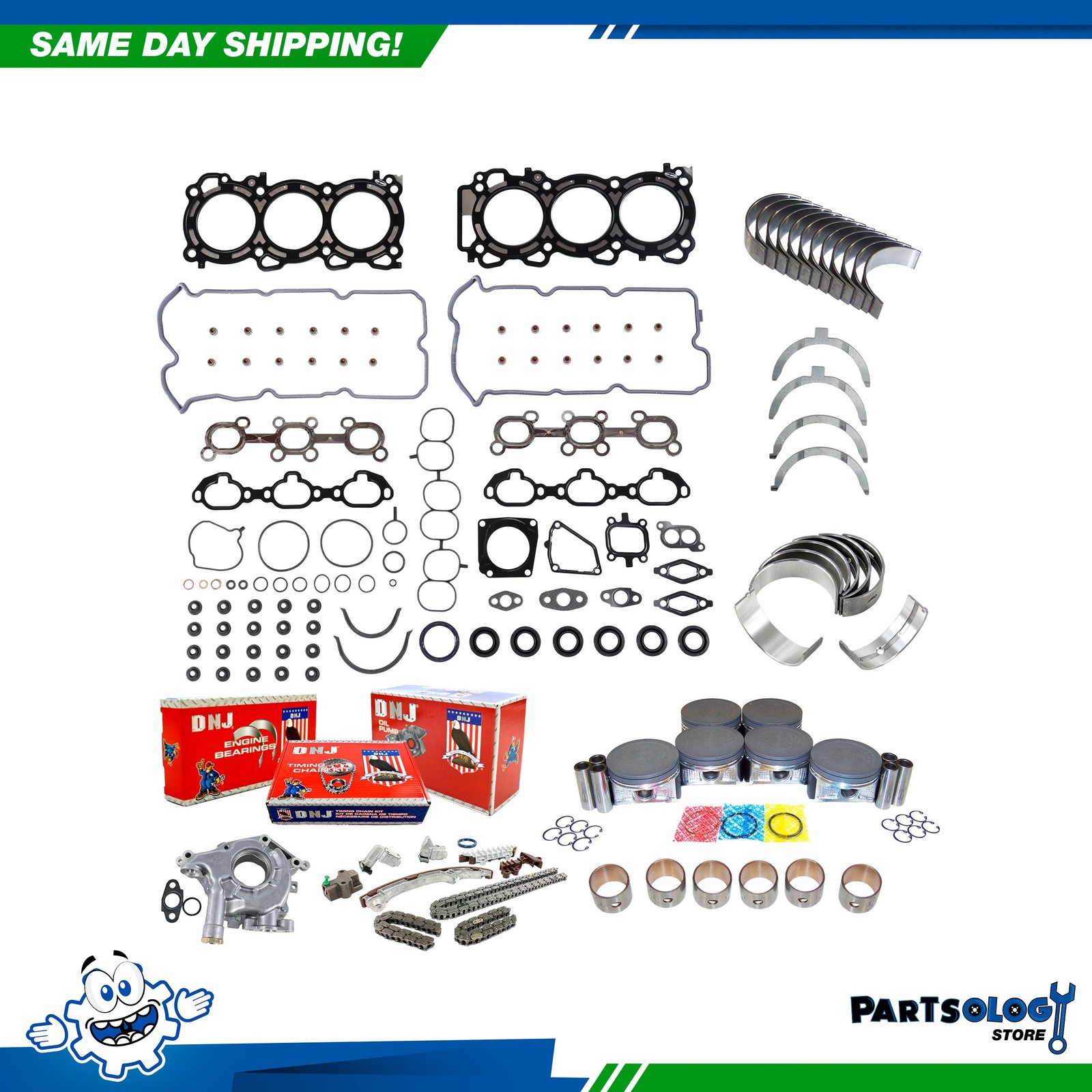 DNJ EK643M Master Engine Rebuild Kit For 00-01 Infiniti Nissan I30 3.0L DOHC 24v