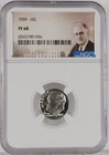 1959 10C PF68 90% Silver NGC Franklin D. Roosevelt Portrait Label