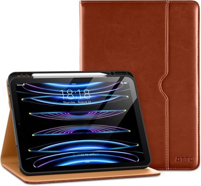 Case for iPad Pro 12.9 6th/5th Generation, Premium Leather Folio Stand Cover