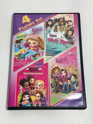 Bratz 4 Feature DVD Set, Super Babyz/Girlz Rock/Kidz Sleepover/Fashion Pixiez