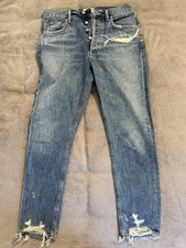 AGOLDE Premium Denim Jamie Jeans Button Fly Ripped Distressed Made in USA W27
