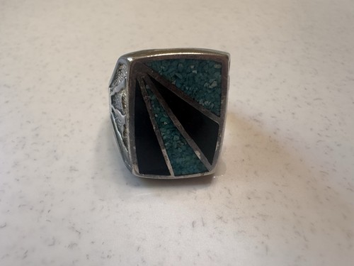 Turquoise & Sterling Silver Vintage Native American Ring