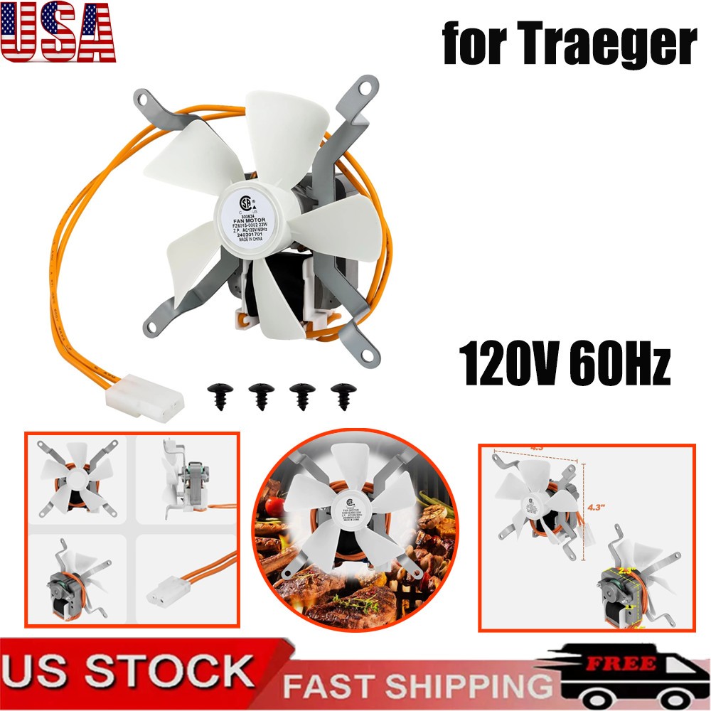 Replacement Induction Fan For Traeger Electric Wood Pellet Smoker Grills