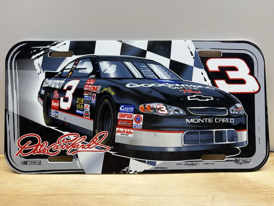 Placa de licencia vintage Dale Earnhardt Goodwrench #3 de Wincraft 2001 Foto 2 de 3