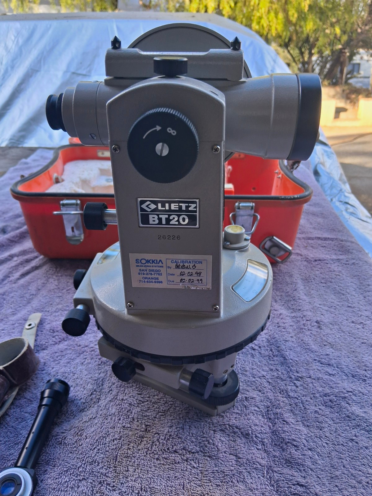 Lietz BT20 Transit Theodolite Surveying Instrument 20" Accuracy w/ Case