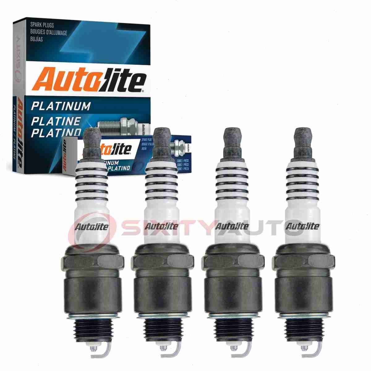 4 pc Autolite Platinum Spark Plugs for 1969-1971 International M800 Post rx