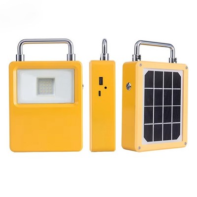 Rechargeable Solar LED Flood Light Portable Work Lamp USB Power Bank Emergency