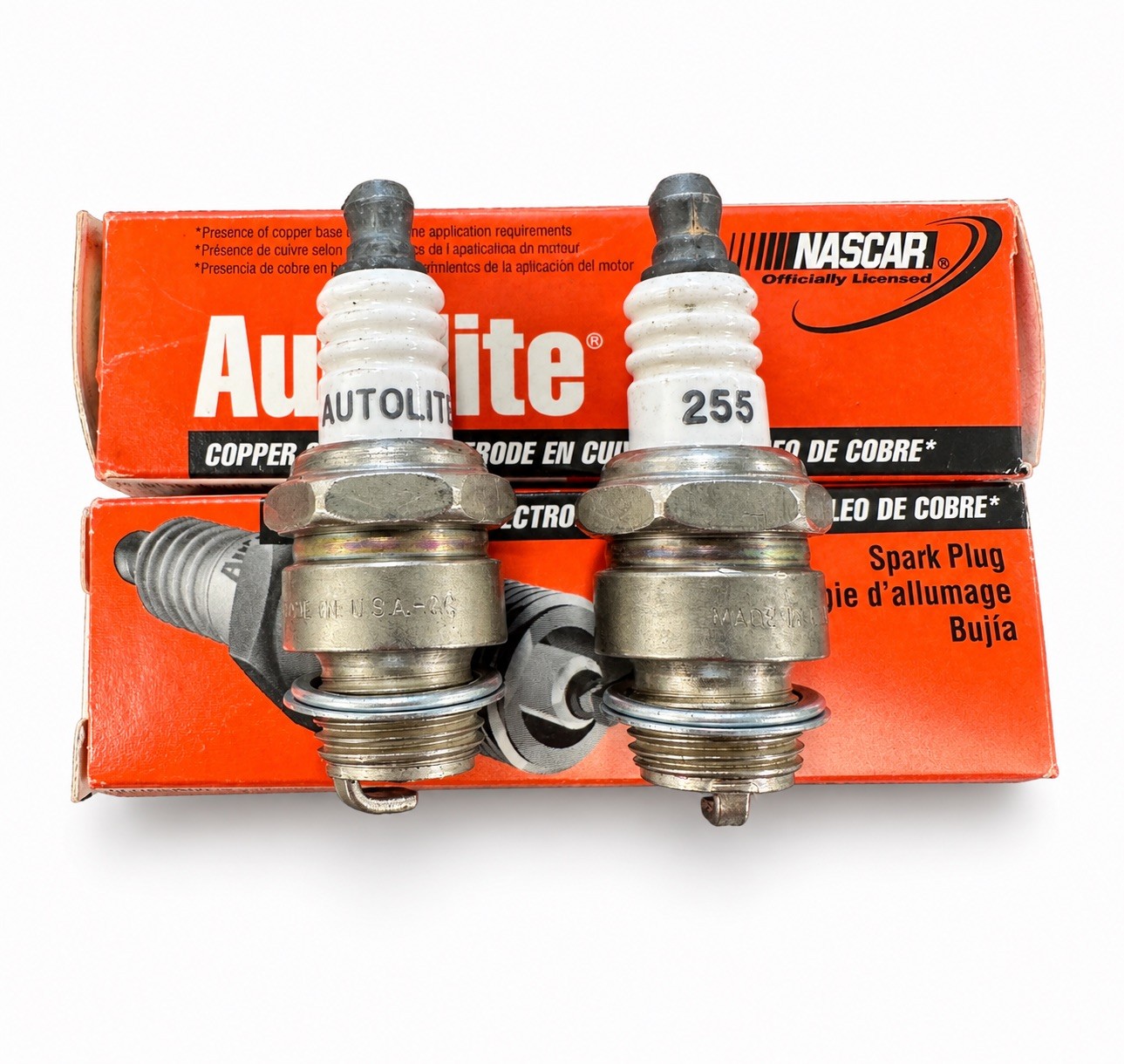 Autolite 255 Copper Non-Resistor 2-Pack Spark Plugs NOS