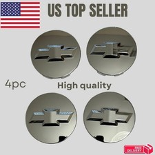 4 Caps Chevy Wheel Center Chrome Emblem For Chevrolet Silverado Tahoe