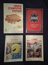 Atari 2600 CX2600A Owner's Manual, Game Catalog, Pac-Man Combat Manuals