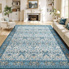 Washable 8x10 Area Rug for Living Room Bedroom Dining Room Under Kitchen Tabl...