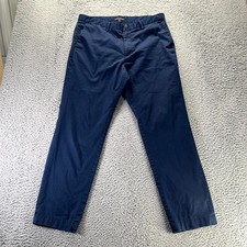Banana Republic Pant Mens 36x30 Blue Cotton Chino Straight Slim-Fit Stretch