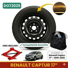 Notrad 17" für Renault Captur mit Wagenheber 1.5t und Tasche DOT2025 Sofort