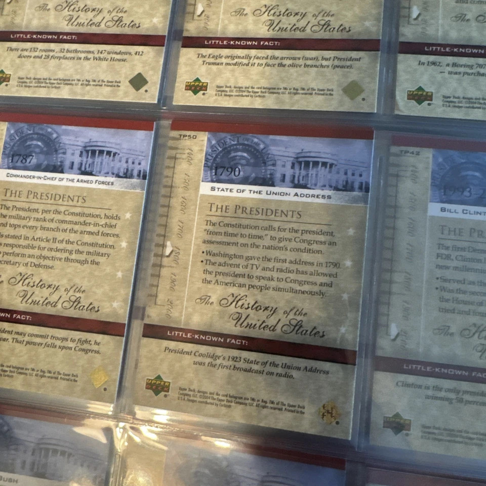 2004 Upper Deck History Of The United States Complete Set 365 Cards In Pages - Image 2 of 4