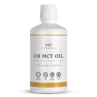VTC VitaTradingCo. 100 Pure C8 MCT Oil | 3X Distilled Caprylic Acid | Healthy...
