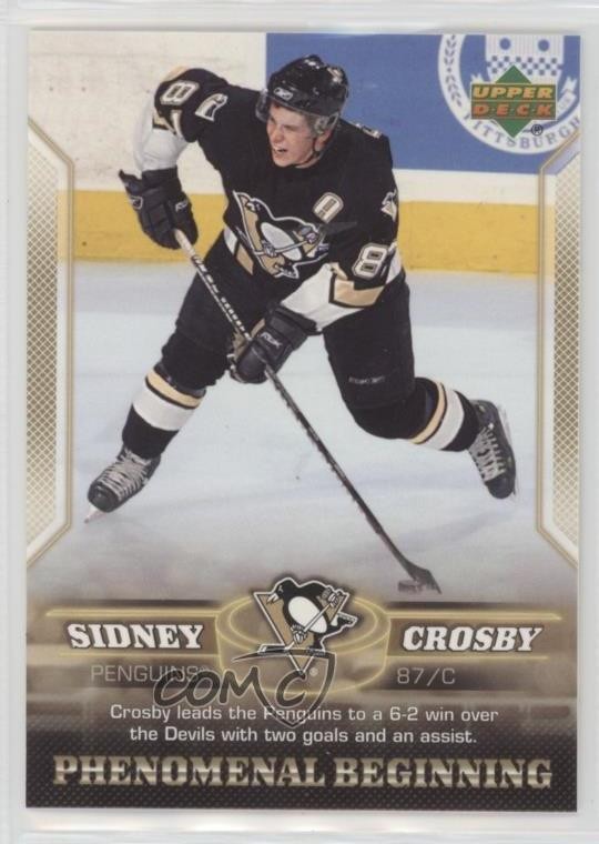 2005-06 Upper Deck Phenomenal Beginning Gold Sidney Crosby #16 Rookie RC d9r