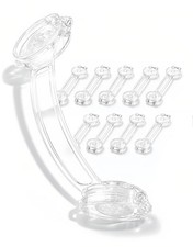 Child Safety Cabinet Locks 10 Pack, Baby Proof Latches No Drill Flip-Open