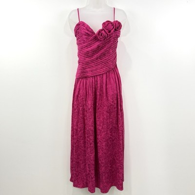 Free People Make An Entrance Maxi Dress 8 Hollywood Rosette Romantic Coquette